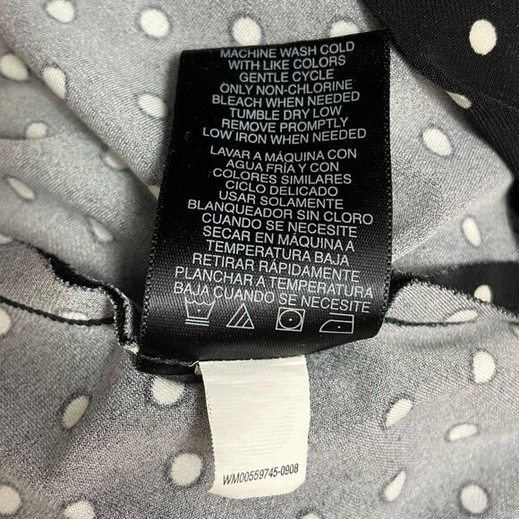 Norma Kamali Black Polka Dot Midi Dress Size Large V-Neck Sleeveless Retro Chic - Picture 10 of 11